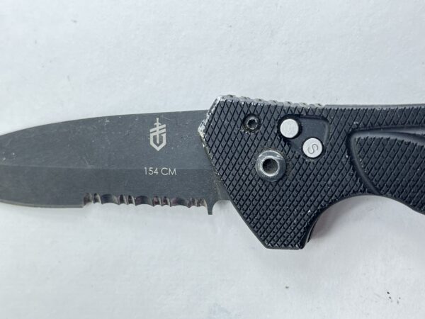 GERBER EMERSON ALLIANCE AUTO KNIFE, 154CM BLACK COMBO BLADE - Image 5