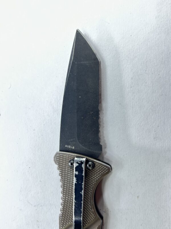 Boker Plus Strike Tanto AUS 8 Automatic Pocket Knife Coyote Brown - Image 10