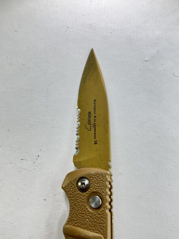 Boker Plus Kalashnikov 74 Desert Tan Auto Pocket Knife AUS 8 - Image 14