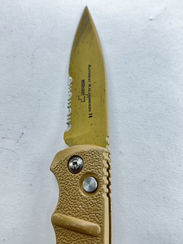 Boker Plus Kalashnikov 74 Desert Tan Auto Pocket Knife AUS 8 - Image 13