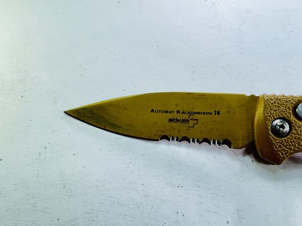 Boker Plus Kalashnikov 74 Desert Tan Auto Pocket Knife AUS 8 - Image 8