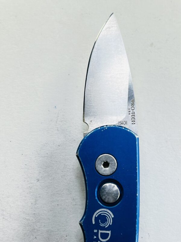 Pro-Tech USA Runt J4 Automatic Knife Blue Handle 154CM - Image 11