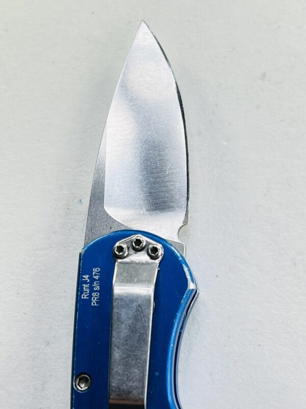 Pro-Tech USA Runt J4 Automatic Knife Blue Handle 154CM - Image 9
