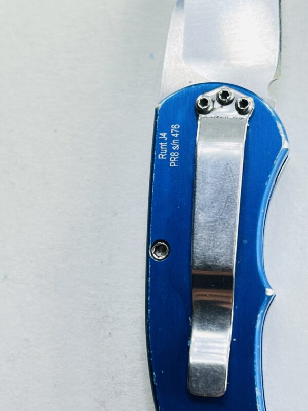 Pro-Tech USA Runt J4 Automatic Knife Blue Handle 154CM - Image 8