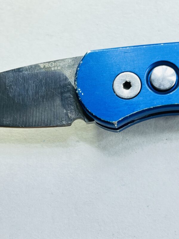 Pro-Tech USA Runt J4 Automatic Knife Blue Handle 154CM - Image 6